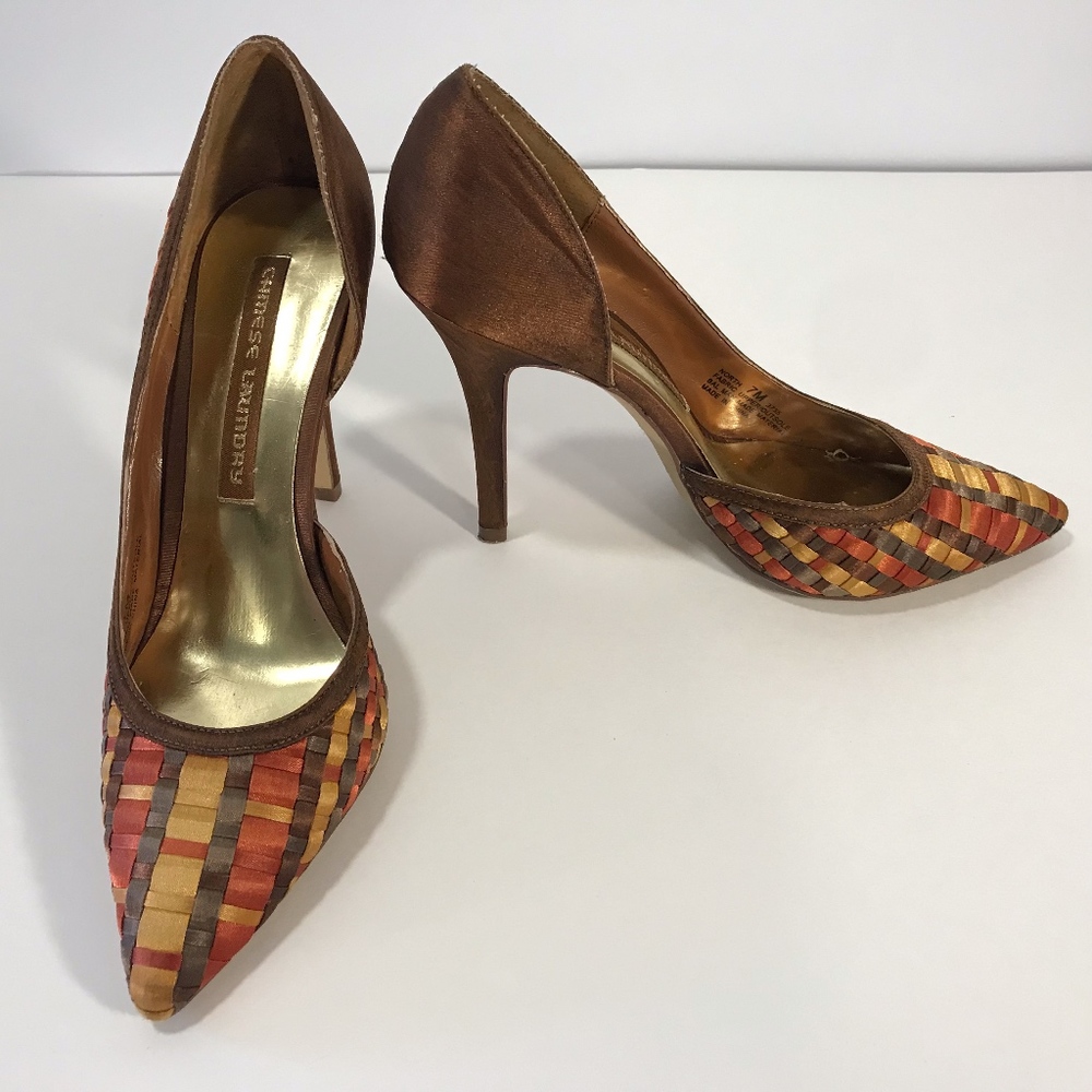 Chinese Laundry basketweave pumps 7M